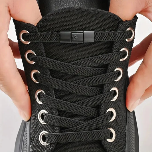 New Press Lock Shoelaces Without ties Gradient Flats Elastic Laces Sneakers Kids Adult No Tie Shoe laces for Shoes Accessories