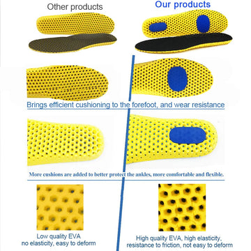 3Pairs/6Pairs Memory Foam Insoles For Shoes Sole Mesh Deodorant Breathable Cushion Running Insoles For Feet