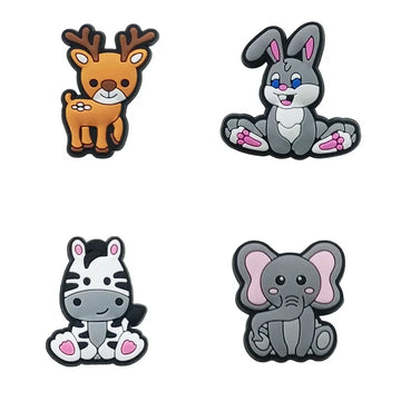 Sale 1Pcs Cute Various Animals Shoe Charms for Crocs Accessories Decorations Clog Shoe Pin Adults Party Favor Gifts