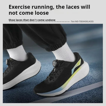 Easy installation Automatic Shoelaces Without ties Black white Swivel Buckle Laces Thick Rope Sneakers Shoelace Shoe Accessories