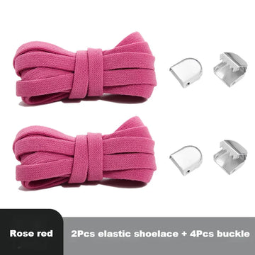 Flat Elastic Shoe Laces Sneakers No Tie Shoelaces for Shoes Tennis Quick Shoelace Clips Without Ties Shoe Accessories Kids Adult