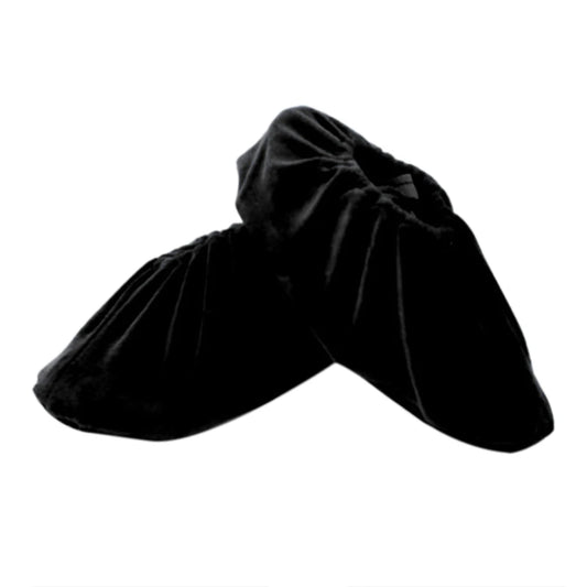 1 Pair Reusable Flannel Shoes Covers Portable Unisex Non-slip Washable Dustproof Home Indoor Antiskid Guests Shoes Cover