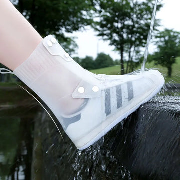 1 Pair of High-Elastic Thickened High-Tube Waterproof Shoe Covers, Wear-Resistant, Non-Slip, High-Level Waterproof