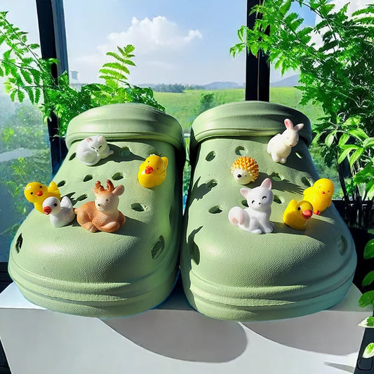 New Cute Rabbit Elf Resin Shoe Charms Decoration For Child Clogs DIY Parts Womens Slippers Pins shoe Accessories Hot sales