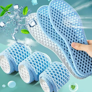 Latex Super Soft Insoles Summer Sweat Absorb Deodorization Insole Elastic Shoes Sandal Breathable Pads Sport Thin Insert Cushion