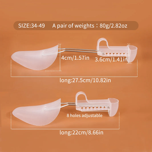 1 Pair Men and women Plastic Shoe Tree Adjustable Shoe Stretcher Shaper Boot Holder Shoe Support（white and black）two sizes