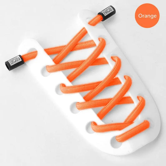 4Pcs NICE Shoe Buckle Elastic Laces Sneakers Rubber Band Shoelaces Semicircle Free Laces Children and Adults Fast Tying Shoelace