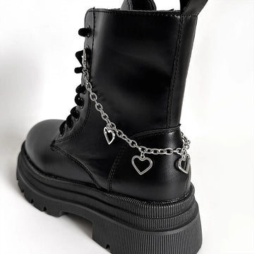 1Pcs Hollow Out Heart Star Charms Shoe Chains Martin Boots Canvas Shoes Buckles Decoration Y2k Shoes Accessories