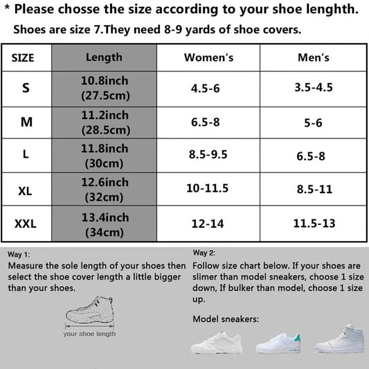 Waterproof Shoe Covers Reusable & Foldable Rain Boot Shoe Cover with Zipper 42cm Tall Shoes Cover Rainy Non-Slip Shoe Shoe Cover
