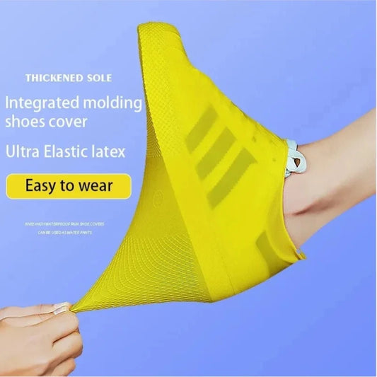 1 Pair Rubber Rain Boot Overshoes for Outdoor Use, Silicone Waterproof Shoe Covers, Rainy Day Shoe Cover, Reusable Non-Slip Rain