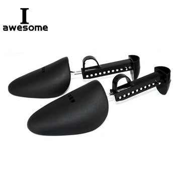 2-Way Shoes Stretcher Tree Shaper Shoe Stretcher Holder 1 Pair Practical Plastic Adjustable Length Durable Black Women Men