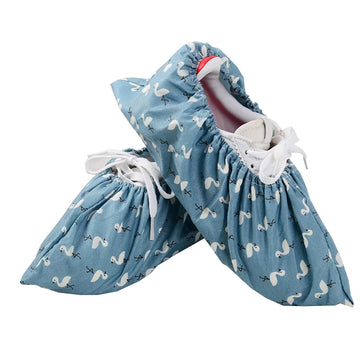 1Pair Reusable Dust Proof Shoe Covers Home Indoor Non-waterproof Sets Of Shoes Student Room Flamingo Dust Proof Feet Covers
