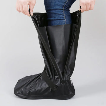 Waterproof Shoe Covers Reusable & Foldable Rain Boot Shoe Cover with Zipper 42cm Tall Shoes Cover Rainy Non-Slip Shoe Shoe Cover