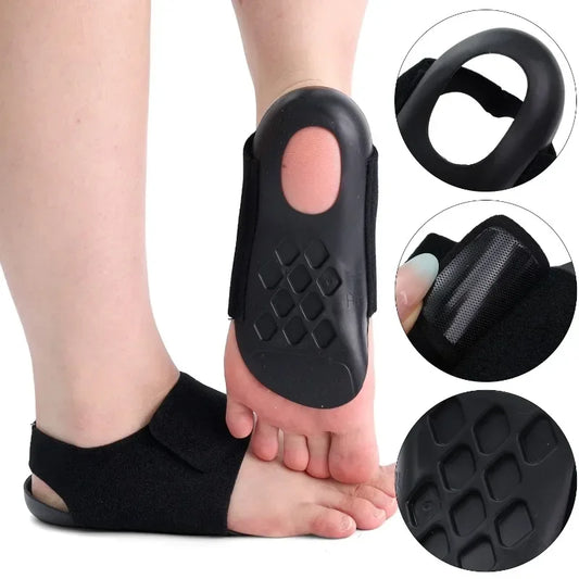 2PCS Arch Support Orthopedic Insole For Walk With Arch Half Pad X/O Type Leg With Self-Adhesive Strap Wearable Shoe Heel Cover