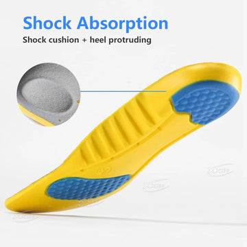 Silicone Gel Sport Insole Arch Support Shoes Insoles Shock Absorption Size 34-45