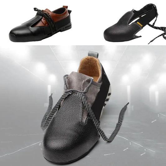 Multipurpose Anti-smashing Steel Toe Shoes Covers Cowhide Slip-resistant Safety Footwear Overshoes Unisex Shoe Toe Cap Visitors